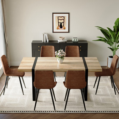 71" Modern Rectangular Dining Table Set