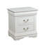 Table de chevet traditionnelle en bois blanc avec 2 tiroirs pour les meubles de chambre à coucher-327725931