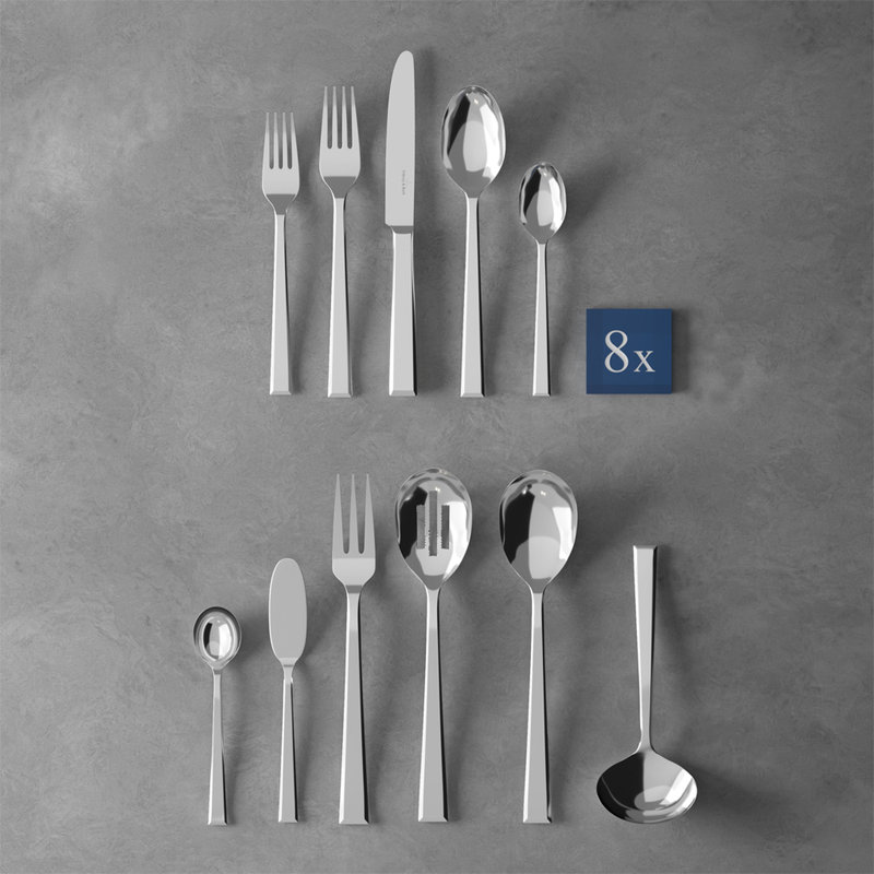 Victor 46 Piece Stainless Steel Flatware Set