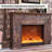 American-style faux marble veneer simulated fire heating fireplace-1518922687