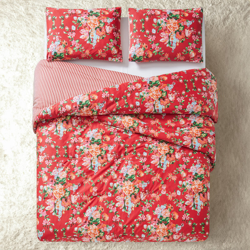 JG Co. By Amie And Jolie Sikes Garden Society Reversible Comforter Set, King Comforter + 2 King Shams