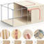 Boîte de rangement à cadre en acier, boîte de rangement en tissu pour boîte de rangement pour courtepointe, très grand sac de rangement en tissu pour garde-robe pliable avec fenêtre transparente, fermetures à glissière robustes-899532354-899532356
