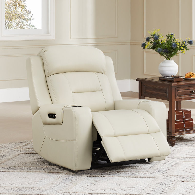 Très grand fauteuil inclinable électrique Olathe, Crème