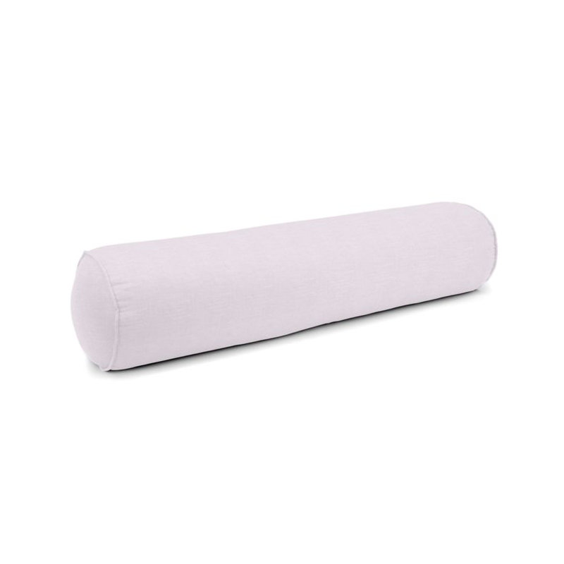 Linen Bolster Pillow Cover & Insert, Silver, 9" x 48"