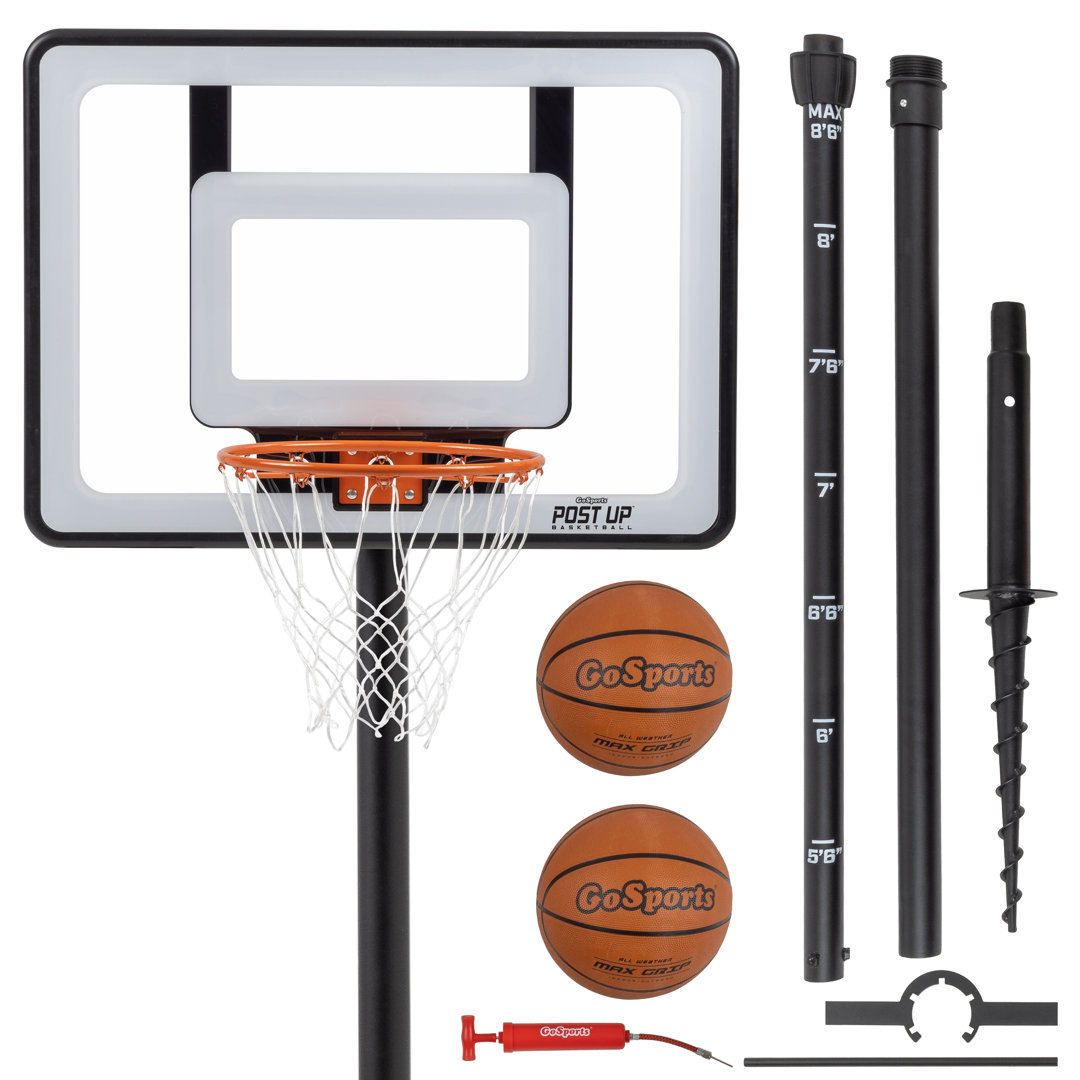 GoSports Post Up Portable Beach Basketball Hoop for Kids and Adults GoSports
