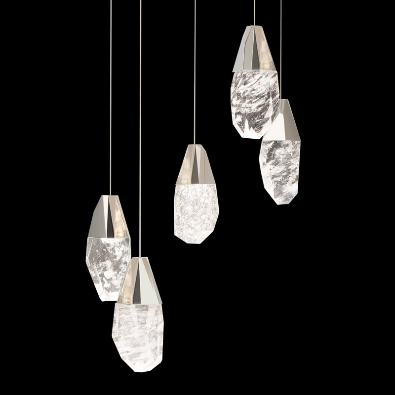 Martini 5 - Light LED Pendant, Clear/White, Polished Nickel