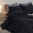 MooMee Duvet Cover Set with Zipper Closure & 8 Interior Ties 100% Washed Cotton Twill Soft Linen Like Textured-107383184-115279052
