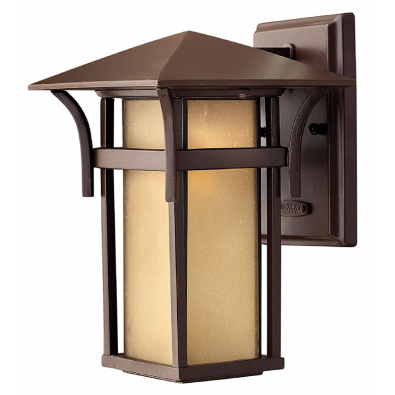 Harbor Outdoor Wall Lantern, Anchor Bronze, 10.5" H x 7" W, Non-Energy Saving/Non-Dark Sky