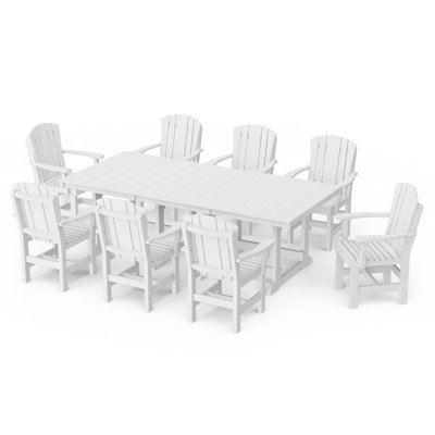 Ensemble de salle à manger rectangulaire avec accoudoirs 9 pièces Heritage