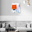 «Blue Red Abstract Paint Brush» par Oliver Gal - reproduction-68786150-68786153