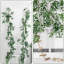 Artificial Willow Leaves Vine Twigs 2Pcs 5.7Ft Fake Hanging Ivy Plants Silk Green Leaf Rattan Garland Greenery Decor for Indoor Outdoor Home Wedding Arch Jungle Beach Birthday Party Garden