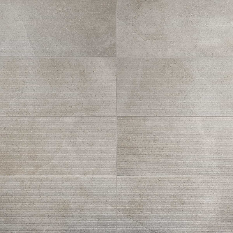 New Rock Fumo Gray 12X24 Chiseled Porcelain Tile, Fumo Light Gray