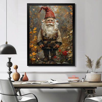 Yellow Red Autumn Garden Guardian - Gnome Wall Decor