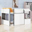 Lit mezzanine style chalet, aire de jeu et rangement-471646457