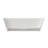 67 Inch Solid Surface Soaking Bathtub - Deep Soak Freestanding Tub