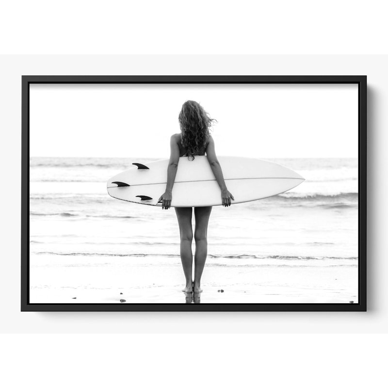 «Happy Place», Reproduction encadrée d'une seule photo sans pass, Noir, H 42 po x l 62 po