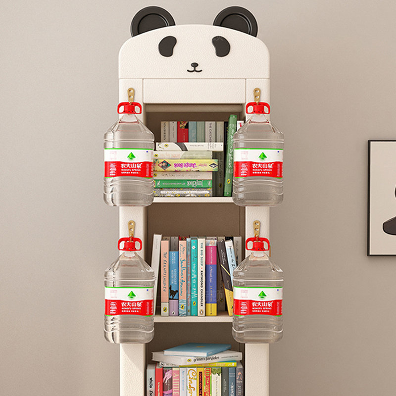 Beige Modern Manufactured wood rotating bookshelf