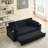 80 Inch Corduroy Convertible Sofa Bed With Cup Holders And Storage - Multi-Functional Futon For Living Room, Apartment, Bedroom-1452226860