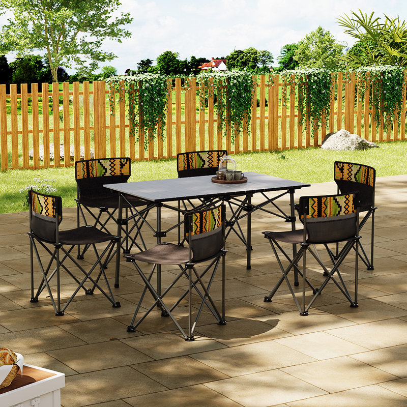 Lisson 6 - Person Patio Dining Set Rectangular Table
