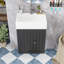 Meuble-lavabo mural avec lavabo, tiroir et tablette latérale-80522164