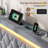 Upholstered Bed With 4 Storage Drawers,Adjustable Headboard,LED Lights And Charging Station-698829232-698829234