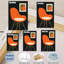 Chaise Mid-Century orange Eames avec impression d'art abstrait sur toile rétro-532819407