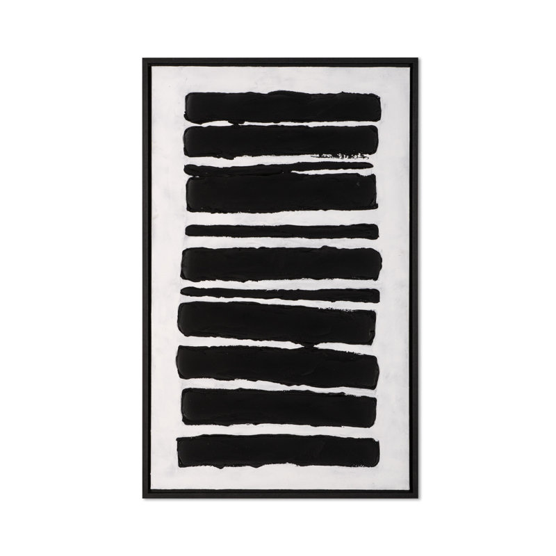 Monochrome Rhythms, Hand Painted Canvas