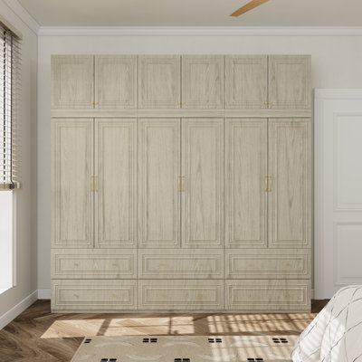 Large Combination Freestanding Armoire With 6 Drawers