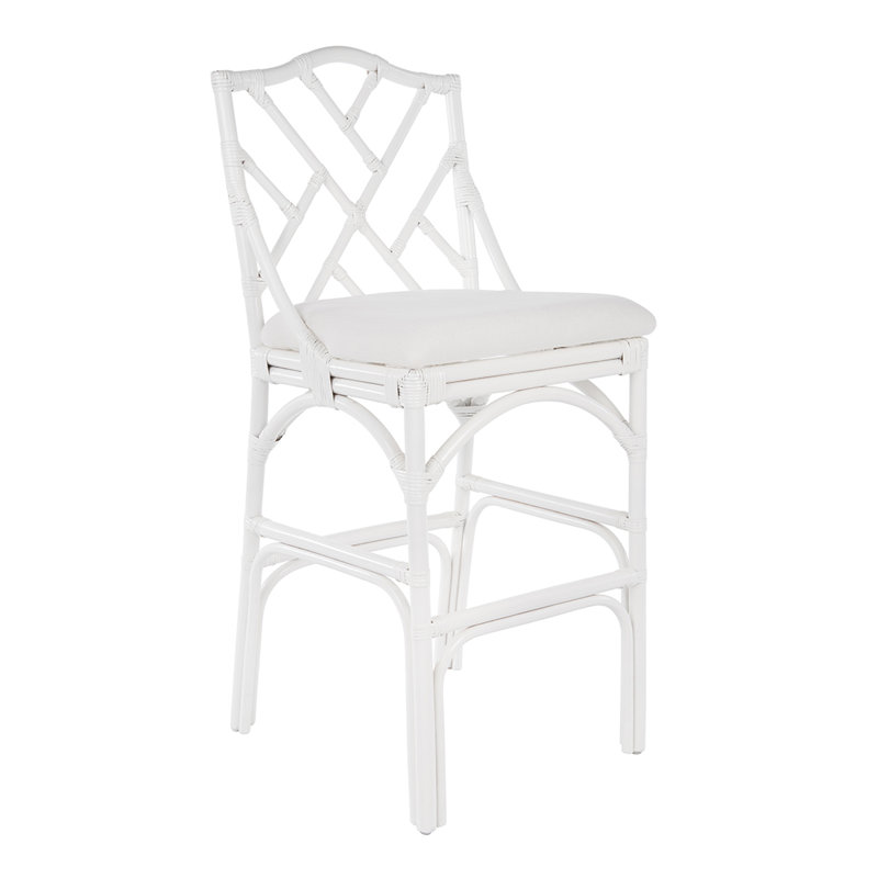 Alderson Upholstered Counter Stool, White, Bar Stool (31.5" Seat Height)