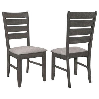 Ensemble de 2 fauteuils d'appoint rembourrés gris et gris foncé