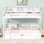 Simple - au-dessus de simple, blanc, lit superposé, tablettes encastrées, tiroir de rangement, fonctionnel, peu encombrant, lit en bois de pin blanc avec tiroir et facile à assembler pour la chambre à coucher