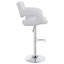 Tabouret de bar réglable en chrome et blanc pour la maison-327115329