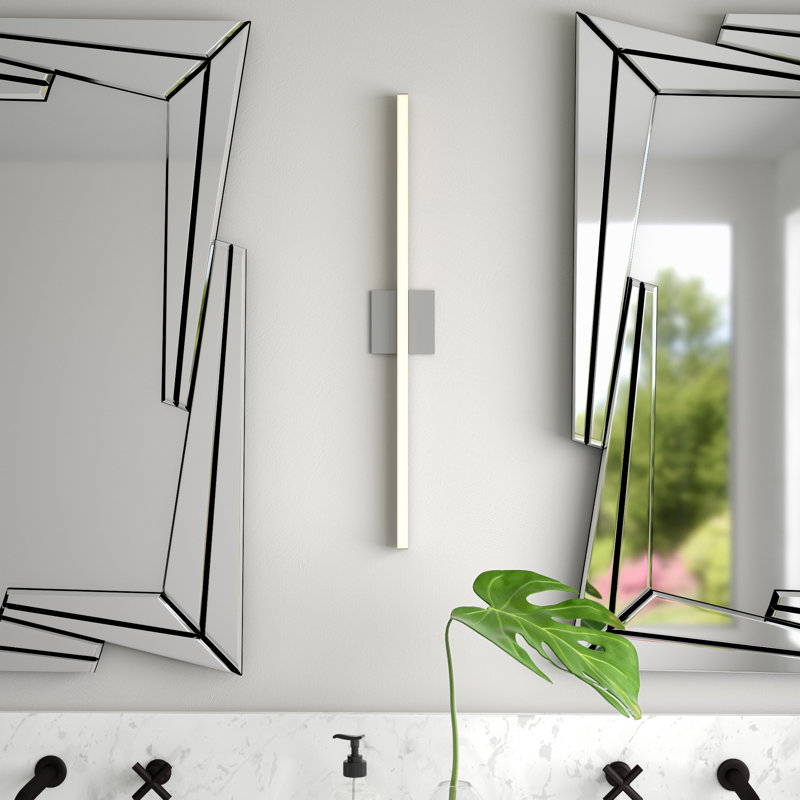 Bright Satin Aluminum Dimmable LED Vanity Light - 32"