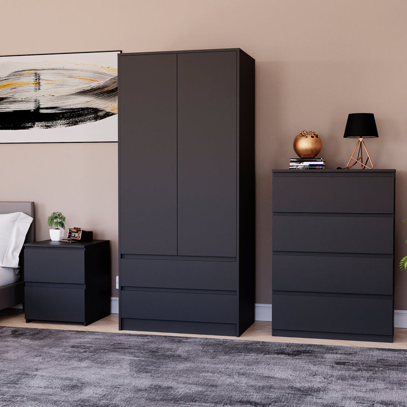 Bre Piece Bedroom Set, Black