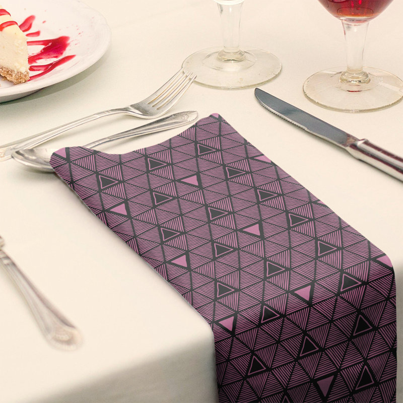 Jordao Cotton Abstract Square Napkin, Pink, 0.1" H x 22" W x 22" D