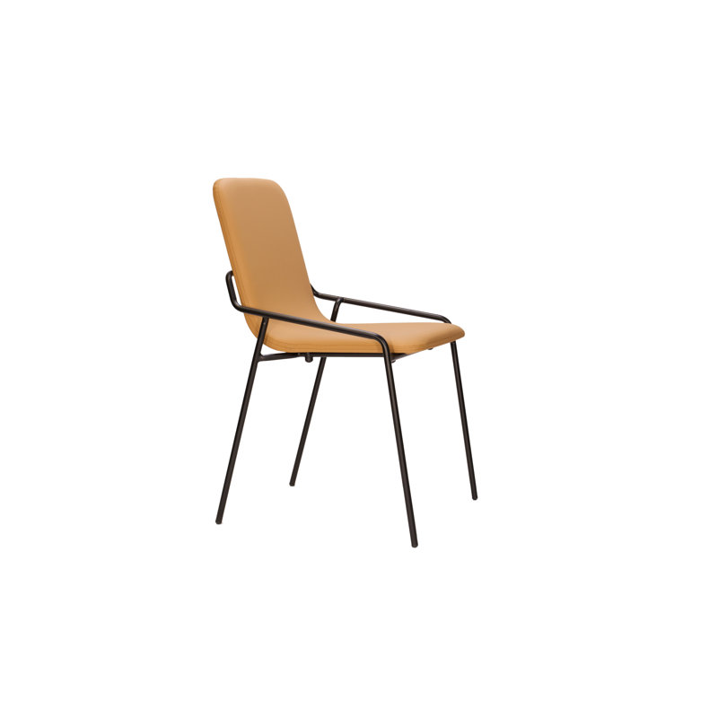 Chaise d'appoint Dupont, Chameau, Noir