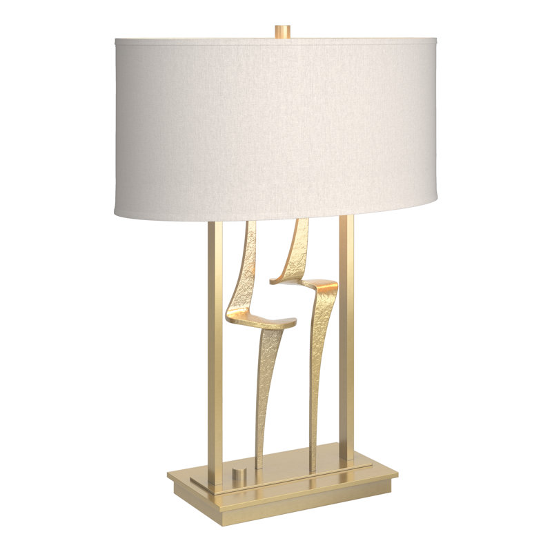 Antasia 24.7" Table Lamp, Mordern Brass, Flax