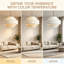 Lustre côtier à 5 niveaux, luminaire suspendu bohème moderne de 13 pouces avec abat-jour en peluche, lampe suspendue tambour réglable pour la chambre à coucher, la salle à manger, l'entrée de l'îlot de cuisine, blanc