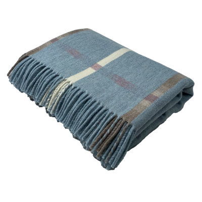 Jeté tissé en laine d'agneau Merino
