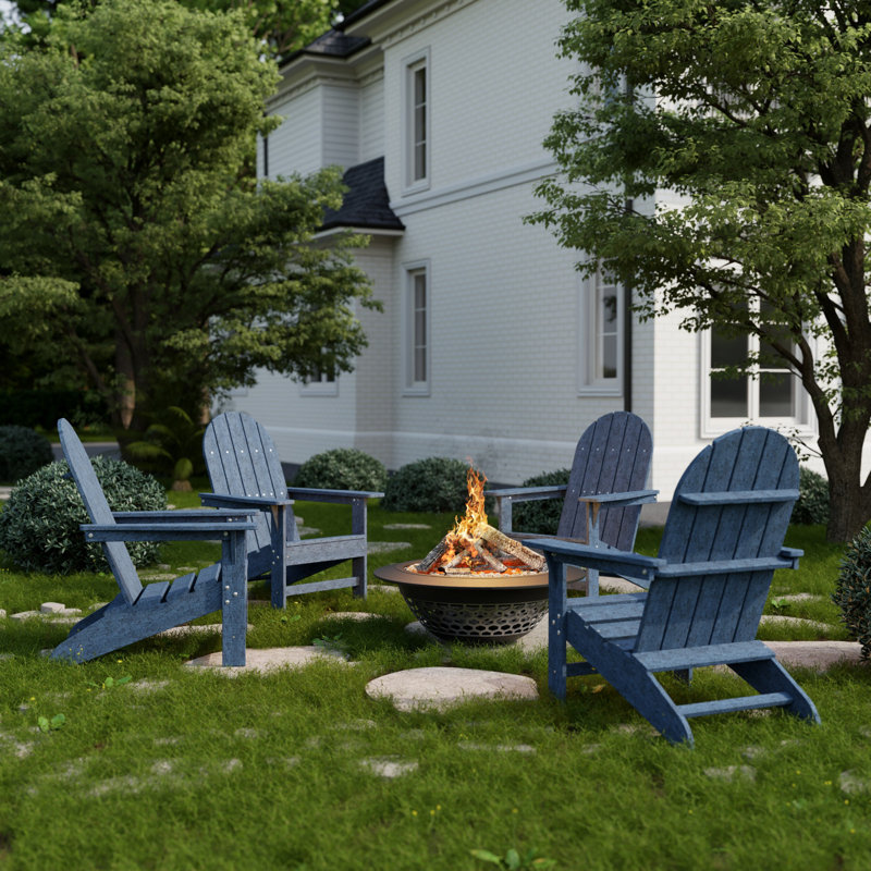 Freedom 4-Piece Traditional Adirondack Conversation Set, Patriot Blue