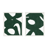 Green Harmony Set Of 2 By Andrea Stokes - Framed Wall Art