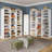 47.2" White 14-Tier Shoe  Storage Cabinet With 22 Open Cubbies