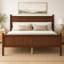 Lit en bois avec tête et pied de lit, lit plateforme pour chambre à coucher-538338113-538338173