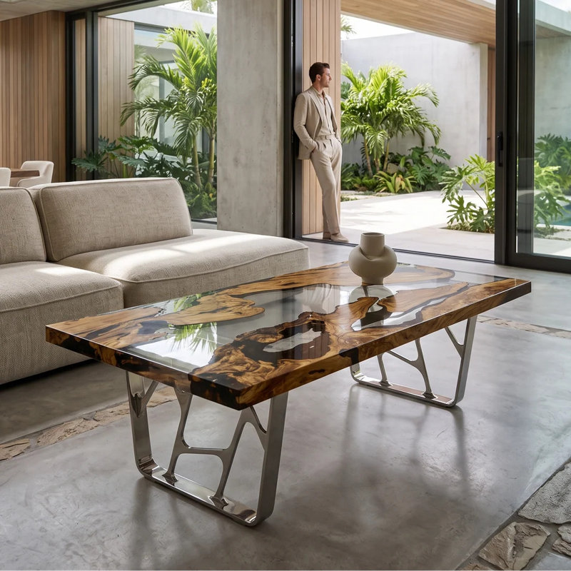 Ombrone Coffee Table, 17.7" H x 55" L x 27.5" W
