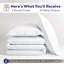 Ensemble de housse de couette 100% coton percale uni - Comprend 1 housse de couette et 2 taies décoratives-128537758-128537759