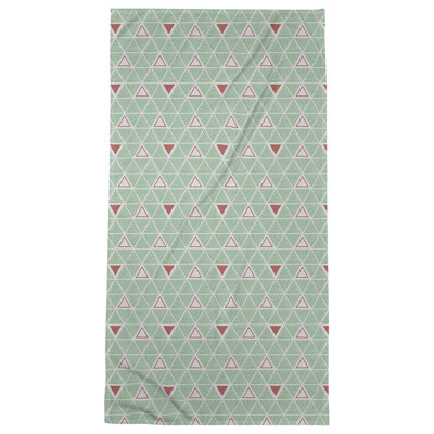 Classic Hand Drawn Triangles Beach Towel