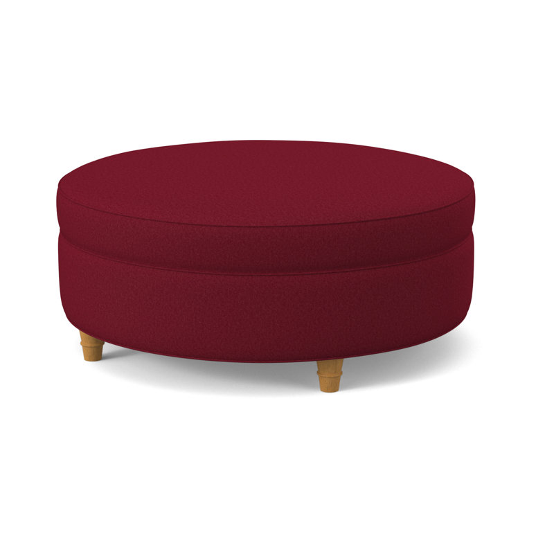 Repose-pieds rond 38 po Duke, Rouge Margaret, Ambre