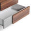 Ensemble de chambre à coucher 4 pièces Jared - Tissu brun moderne + faux béton et noyer-1356867958