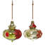 Fancy Poinsettia Ornaments - 4 Inches Set Of 6