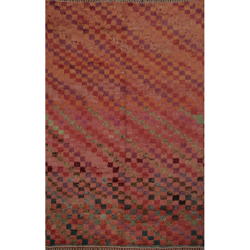 Tapis damier marocain 9 x 13